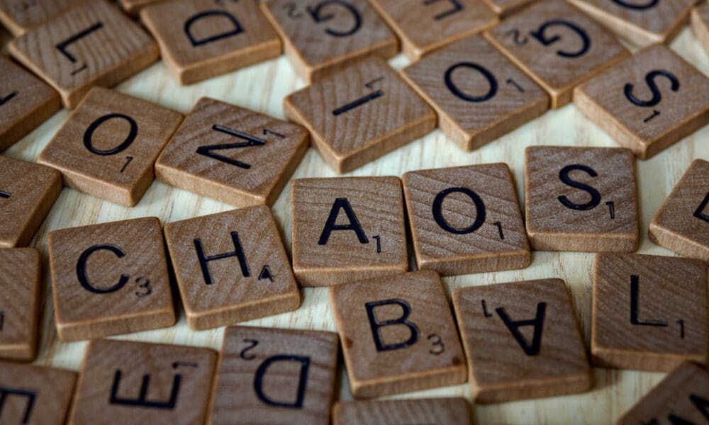 a wooden scrabble tiles