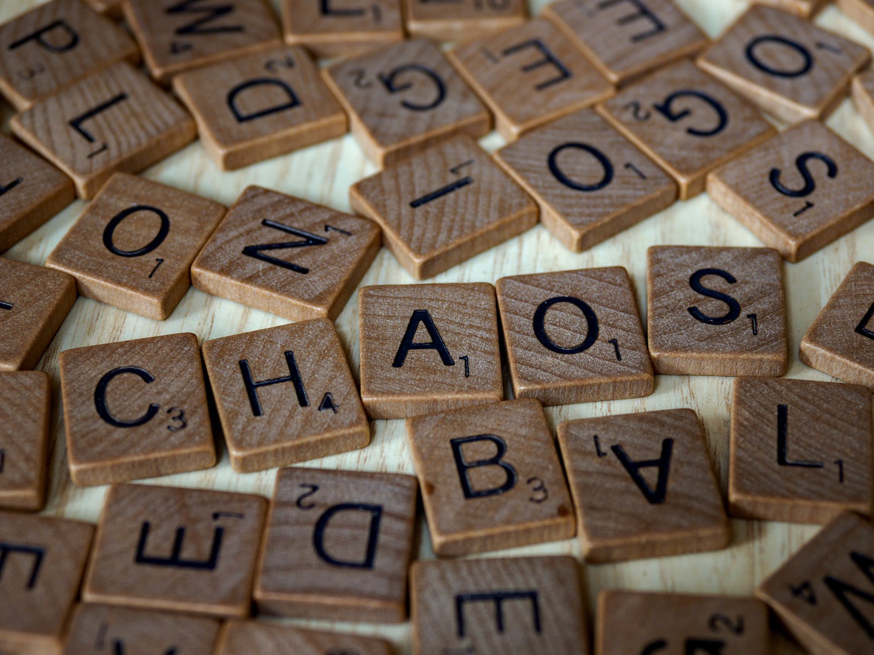 a wooden scrabble tiles